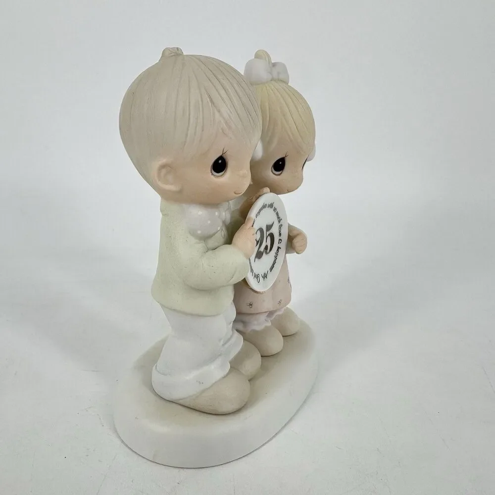 Precious Moments 1983 25th Anniversary Figurine E-2857 God Blessed Our Years